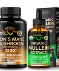 NUTRAHARMONY Lions Mane Capsules & Organic Mullein Drops