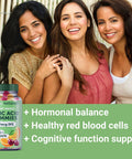 Yuve Prenatal Gummies For Women Folic Acid 667 Mcg Dfe Pregnancy Vitamins Gummies Hormonal Support & Folate Acid Vegan & Natural 60 Ct