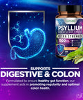 Built Nature Psyllium Husk Capsules 1500Mg - Fiber Supplement - Natural Soluble Fiber Pills With Psyllium Husk Powder - Supports Digestive Gut And Colon Health - Non-Gmo, Gluten-Free, Vegan - 120 Capsules