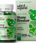 Wild & Organic Stone Breaker Gummies - Chanca Piedra Chewable Health Supplement for Gallbladder Support - May Help with Liver, Kidney, Urinary Tract Cleanse - Vegan, Gluten-Free - 60 Count