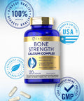 Carlyle Bone Strength Supplement | 120 Capsules | Calcium Complex Vitamin | Non-Gmo & Gluten Free Formula