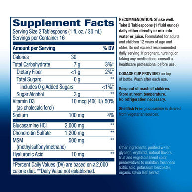 Joint Movement Glucosamine 16 Day Supply 16 Ounces Natural Berry