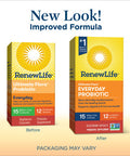 ReLife Adult Probiotic Ultimate Flora Everyday Probiotic Shelf Stable Probiotic Supplement 15 Billion 60 Vegetable Capsules Packaging May Vary