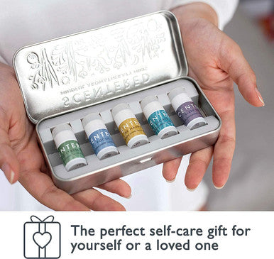 Scentered Aromatherapy Balm Mindful Minis Gift Set - Sleep Well, De Stress, Escape, Be Happy and Focus