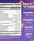 Multivitamin Gummies For Adults With 13 Vitamins And Minerals, Daily Gummy Vitamin For Women & Men, Immune Health Support Supplement With Vitamins A, C, D, E, B-6, B-12, Zinc, Berry - 120 Gummies