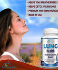 YUMMYVITE Lung Support Supplement, Lung Cleanse & Lung Detox Formula, Lung Health Support For Clear Lungs, Comfortable Breathing, Bronchial Health, 60 Capsules
