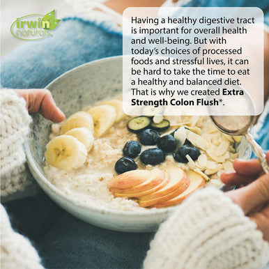 Irwin Naturals Extra Strength Colon Flush Quick & Powerful Digestive + Constipation Support Supplement with Psyllium Acai Triphala + Soothing Botanicals - 60 Liquid Softgels