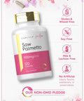 Carlyle Saw Palmetto for Women 900mg | 120 Capsules | Full Spectrum Complex | Non-GMO Gluten Supplement | for Her