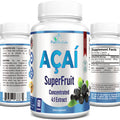 YUMMYVITE Acai Berry Capsules - 4:1 Acai Berry Extract - Equivalent To 2400Mg Per Capsule, Super Antioxidant, Acai Berry Cleanse, 60 Capsules