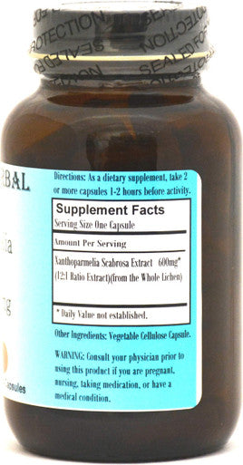 Xanthoparmelia Scabrosa Extract 12:1 - 60 600mg VegiCaps - Stearate Free, Bottled in Glass!