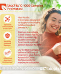 Biophix Vitamin C-1000 Mg 30 Tablets Complex - Vegan With Calcium Citrus Bioflavonoids Acerola Rutin - Supports Immune Health