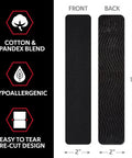 Curad Performance Series IRONMAN Maximum Grip Kinesiology Tape Sweat & Water Resistant Athletic Tape Cotton Elastic Compression Support for Joints & Muscles Black 2 x 10 inches 1 Roll (20 Strips)