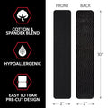 Curad Performance Series IRONMAN Maximum Grip Kinesiology Tape Sweat & Water Resistant Athletic Tape Cotton Elastic Compression Support for Joints & Muscles Black 2 x 10 inches 1 Roll (20 Strips)