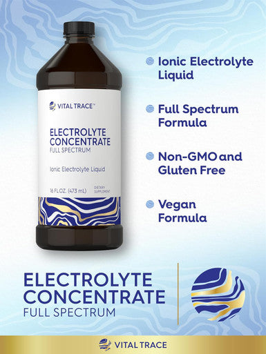 Carlyle Electrolyte Concentrate | 16 fl oz | Full Spectrum | Ionic Electrolyte Liquid | Non-GMO and Gluten Formula | by Vital Trace