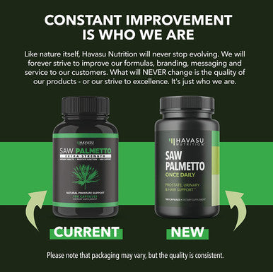 Saw Palmetto Prostate Supplements for Men as Potent DHT Blocker for Hair Growth and Beta Blocker to Decrease Frequent Urination Saw Palmetto Once Daily 100 Count