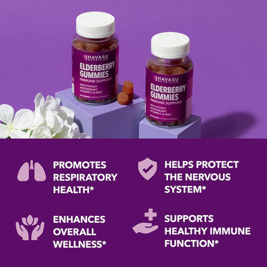 Sambucus Elderberry Gummies For Adults - Immune Support Supplement With Vitamin C And Zinc - Enhanced Formula For Daily Defense - 60 Count, 1 Month Supply, Berry Flavor - Convenient Wellness