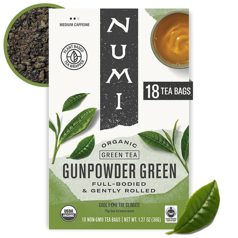 Numi Organic Matcha Toasted Rice Tea, 100 Green Tea Bags, Medium Caffeine