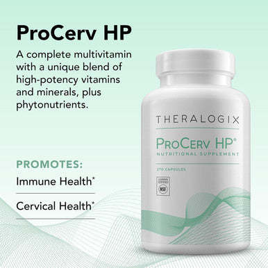 Theralogix Procerv Hp High-Potency Multivitamin - 90-Day Supply - Support For Women & Men - Immune Support Supplement - Includes Vitamin B, Vitamin C, Vitamin D & Zinc - Nsf Certified - 270 Capsules