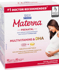 NESTLe Materna Prenatal Multivitamin with DHA Supplement Folic Acid 60 tablets + 60 DHA soft gels