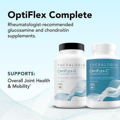 Theralogix OptiFlex Complete - 90-Day Supply - Glucosamine & Chondroitin Supplement - Support Healthy Joint Function - Joint Supplements for Women & Men - NSF - 180 Caps & 180 Tabs