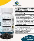 Amazing Herbs Black Seed Fenuzume Bronc-Care, Vegetarian Capsules - Gluten-Free, Non-Gmo, Vegan, Enhances Immune Response, Improves Allergic Conditions & General Well-Being - 60 Count