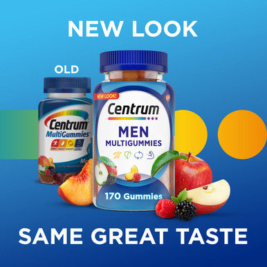Centrum Multigummies Gummy Multivitamin For Men Multivitamin/Multimineral Supplement With Selenium Antioxidants And Vitamin D3 Assorted Fruit Flavor - 170 Count