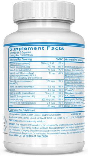 Pescience Trumulti Men'S, Multivitamin With Premium Quality Vitamin C, D, Zinc For Immune & Stress Support, 90 Capsules