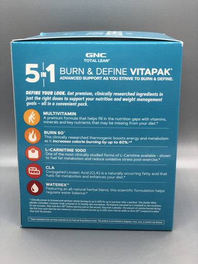 Gnc Total Lean Total Lean Burn & Define Vitapak - 30 Vitapaks