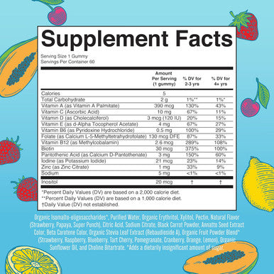 Maryruth Organics Kids Vitamins | Sugar | 2 Month Supply | Kids Multivitamin Gummies for Ages 2+ | Multivitamin for Kids | Vitamins for Kids | Vegan | Only 1 Gummy a Day | 60 Count