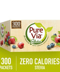 PURE VIA Stevia Sweetener Packets Sugar Substitute Natural Sweetener Zero Calorie Natural Sweetener Packets 1000 Count