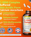 Biophix Vitamin C-1000 Mg 30 Tablets Complex - Vegan With Calcium Citrus Bioflavonoids Acerola Rutin - Supports Immune Health