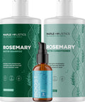 Boost Biotin Hair Serum Plus Rosemary Biotin Shampoo And Conditioner Set - Hair Thickening Serum With Castor And Rosemary Plus Volumizing Biotin Shampoo For Men And Women Bundle