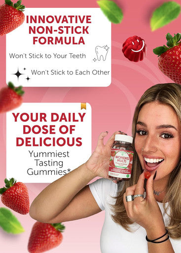 Lunakai Usa Made Womens Multivitamin Gummies - Delicious Daily Dose With 16 Multi Vitamins For Women - Energy & Immune Support, Non-Gmo, 60 Ct