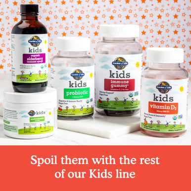 Garden of Life Kids Immune Support Gummies With Vitamin C D As D3 & Zinc For 3-In-1 Daily Children S Immunity Organic Non-Gmo Gluten-Free Vegetarian Sugar Free Cherry Flavor 30 Day Supply