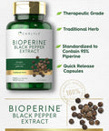 Carlyle Bioperine 10mg | 120 Capsules | Non-GMO & Gluten | Sourced from Black Pepper Extract | Supports Curcumin Powder Absorption
