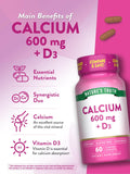 Nature's Truth Calcium 600 mg with Vitamin D3 Coated Caplets Calcium Carbonate Vegetarian NonGMO and Gluten Free Supplement Calcium Carbonate Vegetarian NonGMO and Gluten Free Supplement