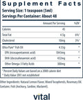 Vital Nutrients - Ultra Pure Fish Oil 2600 (Pharmaceutical Grade) - Hi-Potency Deep Sea Liquid Fish Oil Cardiovascular Support Natural Lemon Flavor - 8 Fl Oz per Bottle