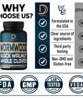 Dedicad Wormwood Extract 8050Mg Per Serving - 3 Month Supply - 90 Capsules - 12 Herbs Blended Black Walnut Hulls, Clove & More