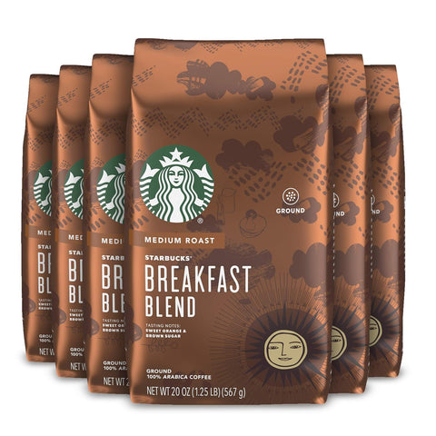 Starbucks Ground Coffee, Medium Roast Coffee, House Blend, 100% Arabica, 1 bag (18 oz)