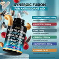 NUTRAHARMONY Nac 600 Mg Supplement | Quercetin | Zinc | Glutathione | Selenium | Vitamin C & D3 - Antioxidant, Immune & Liver Support - 21In1 N-Acetyl Cysteine Complex - Made In Usa - Non-Gmo, Vegan - 60 Capsules