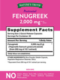 Fenugreek Seed Capsules | 2000mg | 100 Powder Capsules | Non-GMO, Gluten | by Nature's Truth