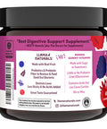Llama Naturals Probiotics for Women and Men with Prebiotic Fiber Vegan Organic Probiotic Gummies for Gut Health Support Adults Real Fruit Gummy Vitamins No Added Sugar Cane Mixed Berry 120 Ct