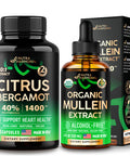 NUTRAHARMONY Organic Mullein Drops & Citrus Bergamot Capsules