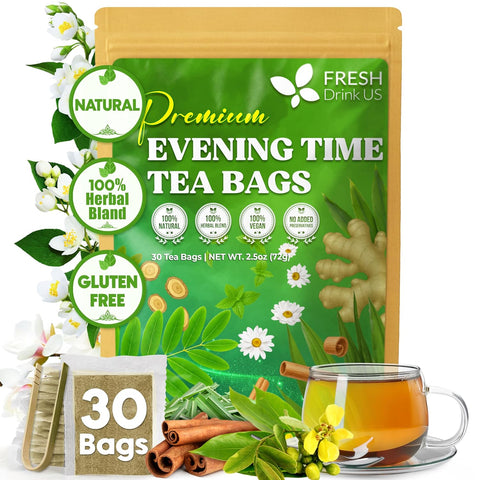 FreshDrinkUS, Premium 120 Mulberry Leaf Tea Bags, 100% Natural & Pure from Mulberry Leaves. Loose Leaf Herbal Tea. Made with Natural Material Tea Bags. No Sugar, No Caffeine, No Gluten, Vegan.