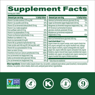 MegaFood Women'S One Daily Multivitamin For Women - With Iron B Complex Vitamin C Vitamin D Biotin And More - Plus Real Food - Immune Support Supplement - Bone Health - Vegetarian - 60 Tabs