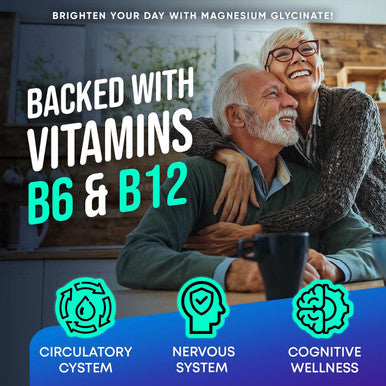 JOYLI Nutrition Magnesium Glycinate Gummies with Vitamins B6, B12 & D3 - 60 Gummies