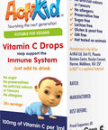 ActiKid Vitamin C Drops 100mg per 1ml - 15ml for Infants and Children | Vegan | Sugar Free | Preservative Free | No Allergens | Baby | Vitamin C Supplement | Immune Support