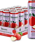 Bloom Nutrition Sparkling Energy Drink - Natural Caffeine, Zero Sugar, 180mg Caffeine - Antioxidant-Rich with Green Coffee Bean, Green Tea Extract, Prebiotics - Crisp Apple - 12oz 12 Pack