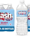 SPLASH REFRESHER Flavored Water Bottles, Wild Berry Flavor - 6 Pack | Refreshing Flavored Bottled Water with Electrolytes - Zero Sugar & Zero Calories - 16.9 Fl Oz