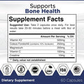 Bioyouth Labs Natural Bone Strength Supplements for Adults 60 Capsules - Nutritious Blend of Coleus Forskohlii Creatine Magnesium Vitamin K2 & C for Better Bone Health & Growth.